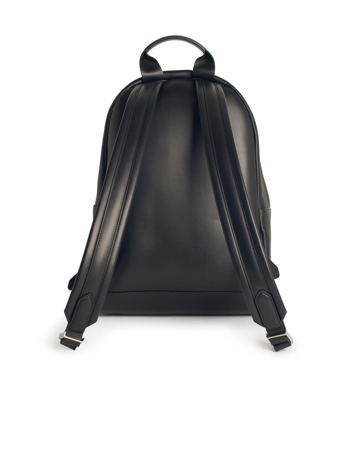 Tom Ford Black Leather Backpack Men - 3