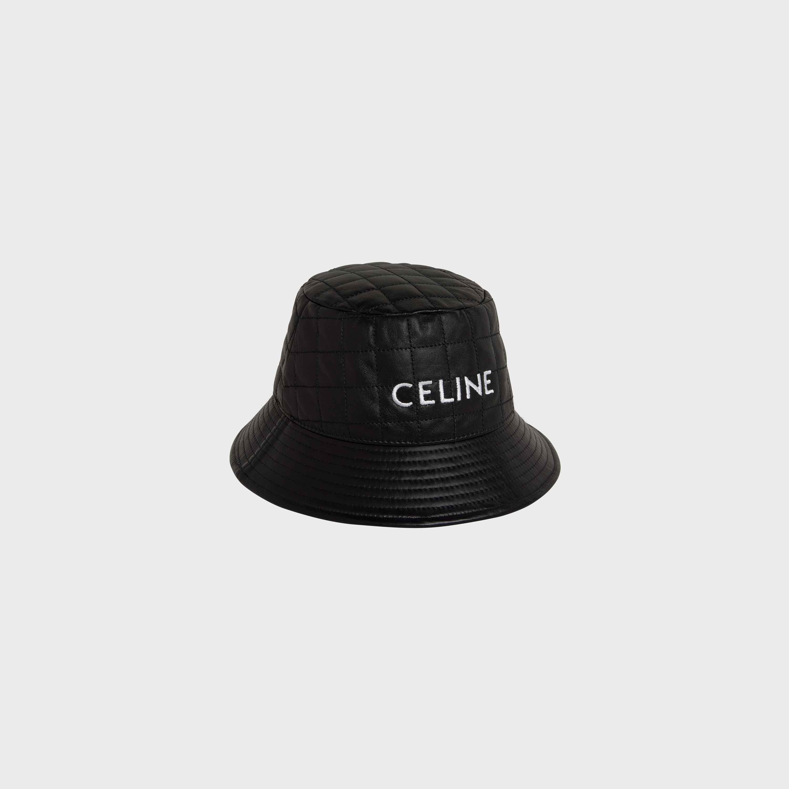 CELINE BUCKET HAT IN LAMBSKIN LEATHER - 2