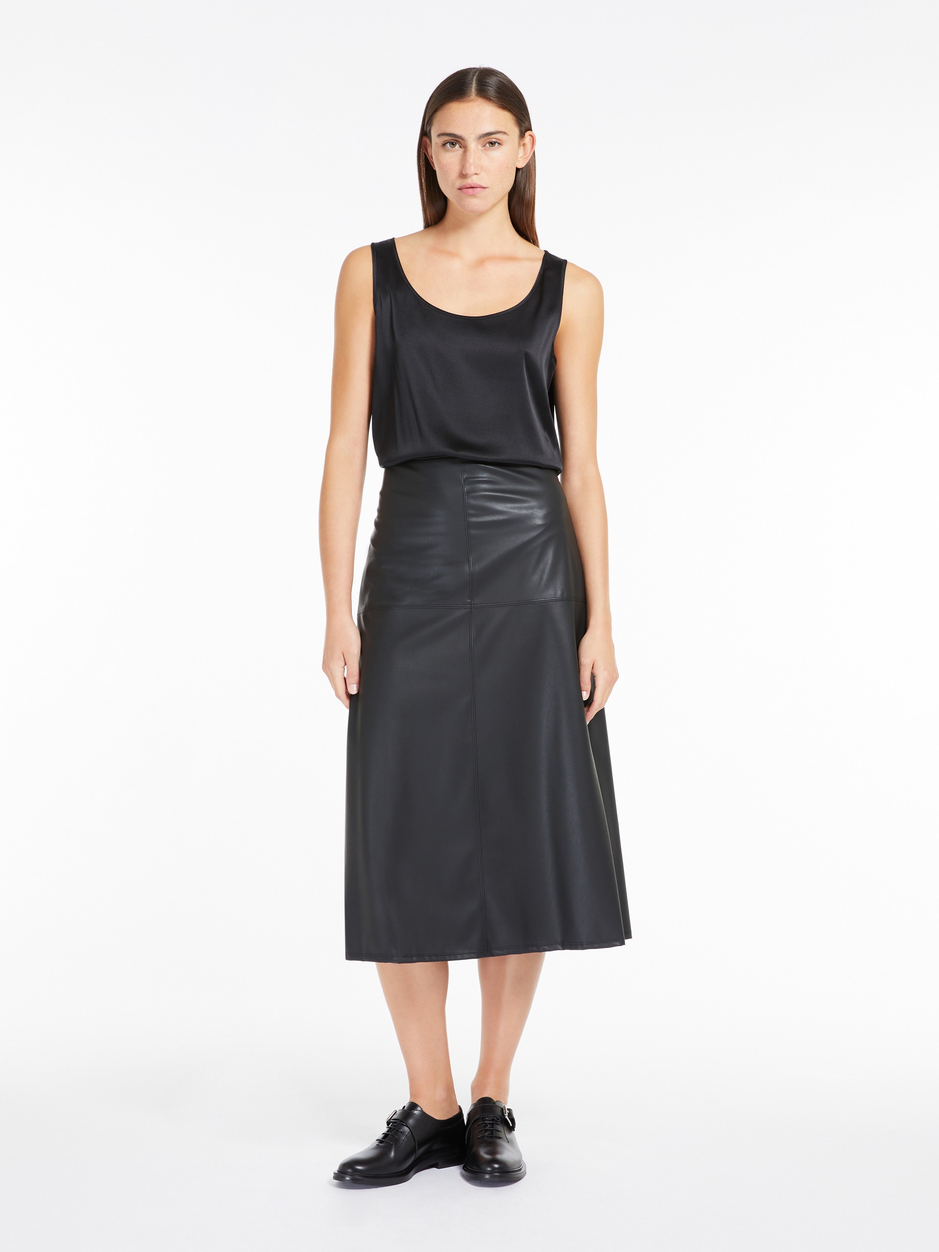 SCILLI Coated jersey skirt - 2