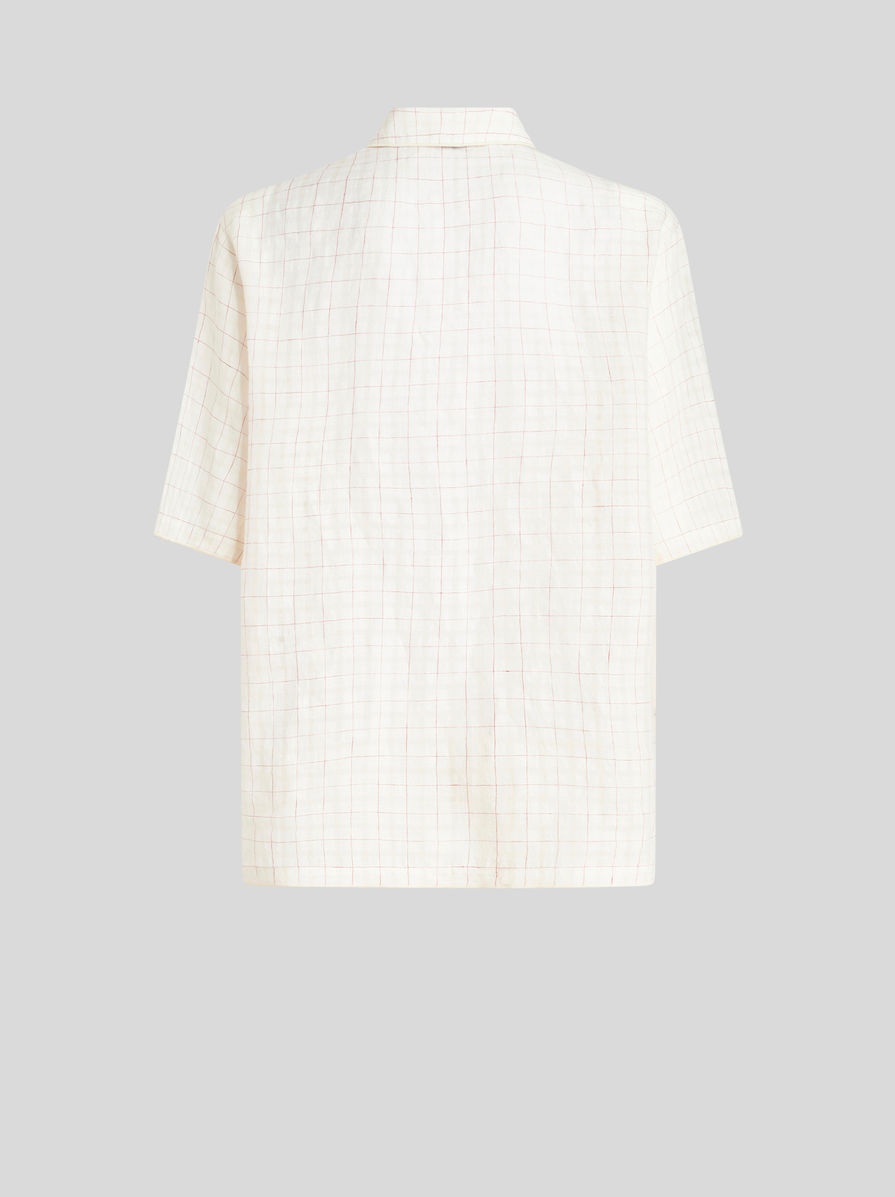 CHECK SHIRT WITH EMBROIDERY - 6