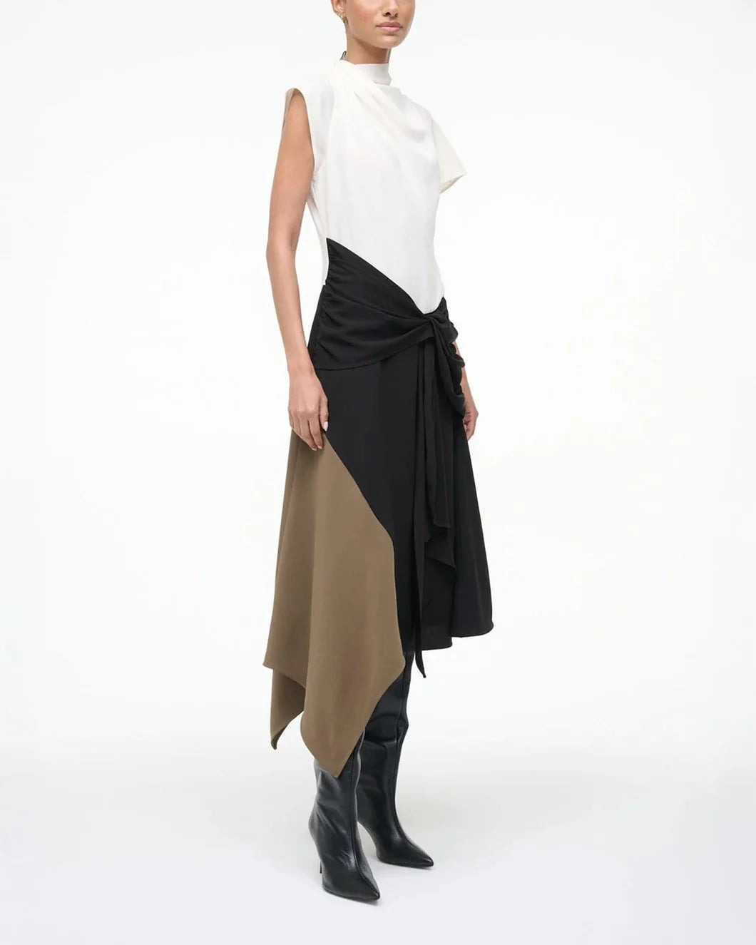DAVINA DRESS BLACK MULTI - 3