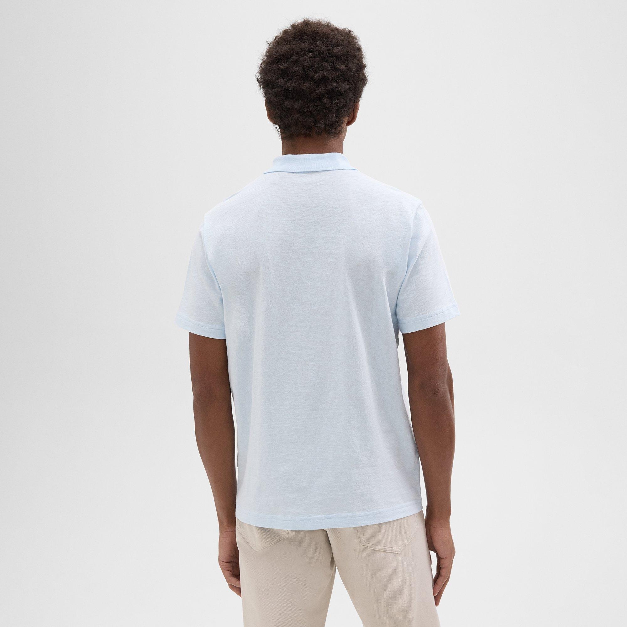 Bron Polo Shirt in Cosmos Slub Cotton - 4