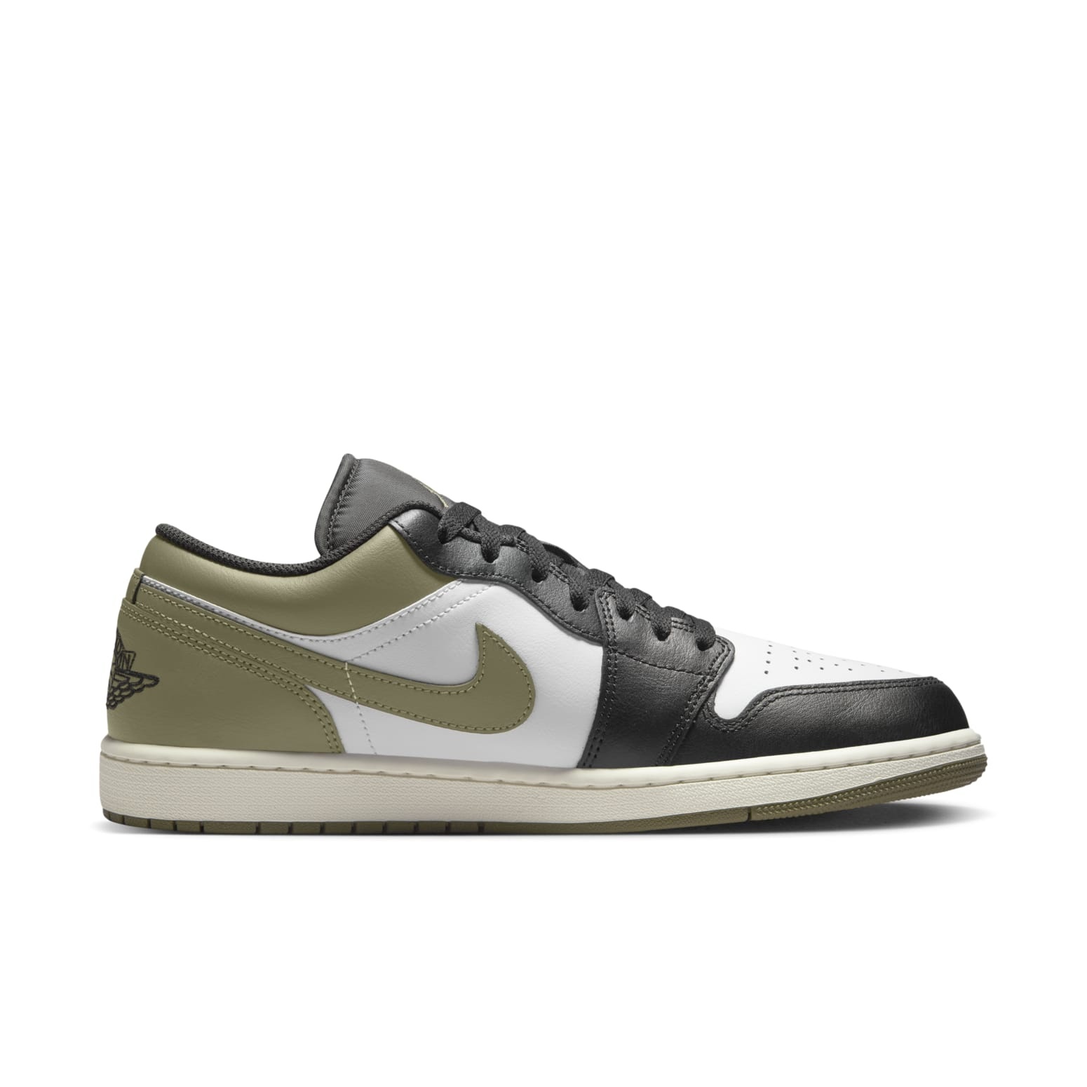 Air Jordan 1 Low 'Black White Medium Olive' 553558-092 - 2