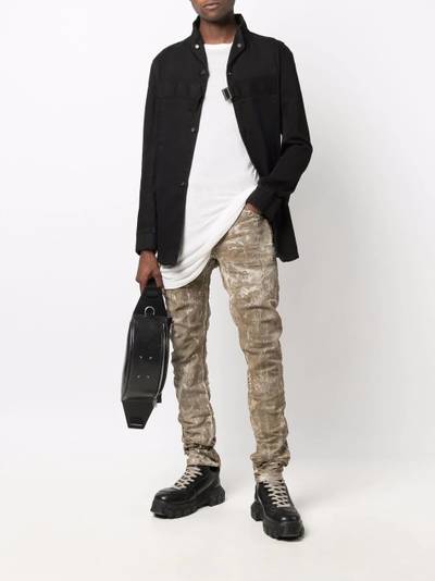 Boris Bidjan Saberi high-neck buttoned lightweight jacket outlook