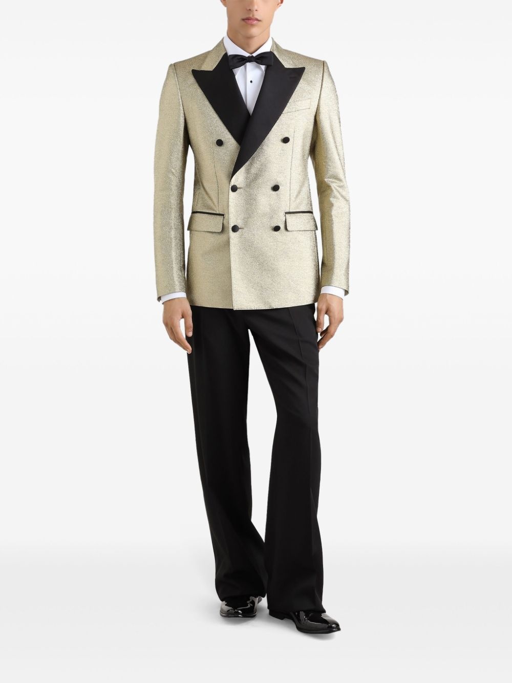 gabardine tuxedo trousers - 2