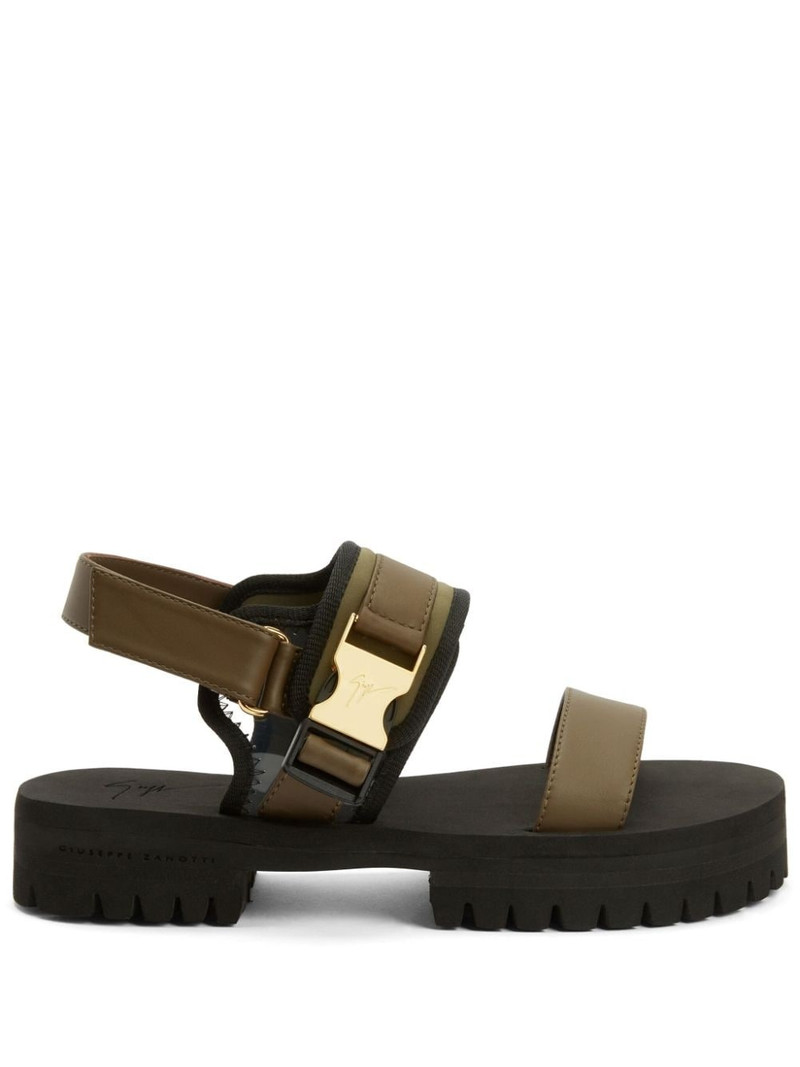 Mederic logo-buckle leather sandals 1