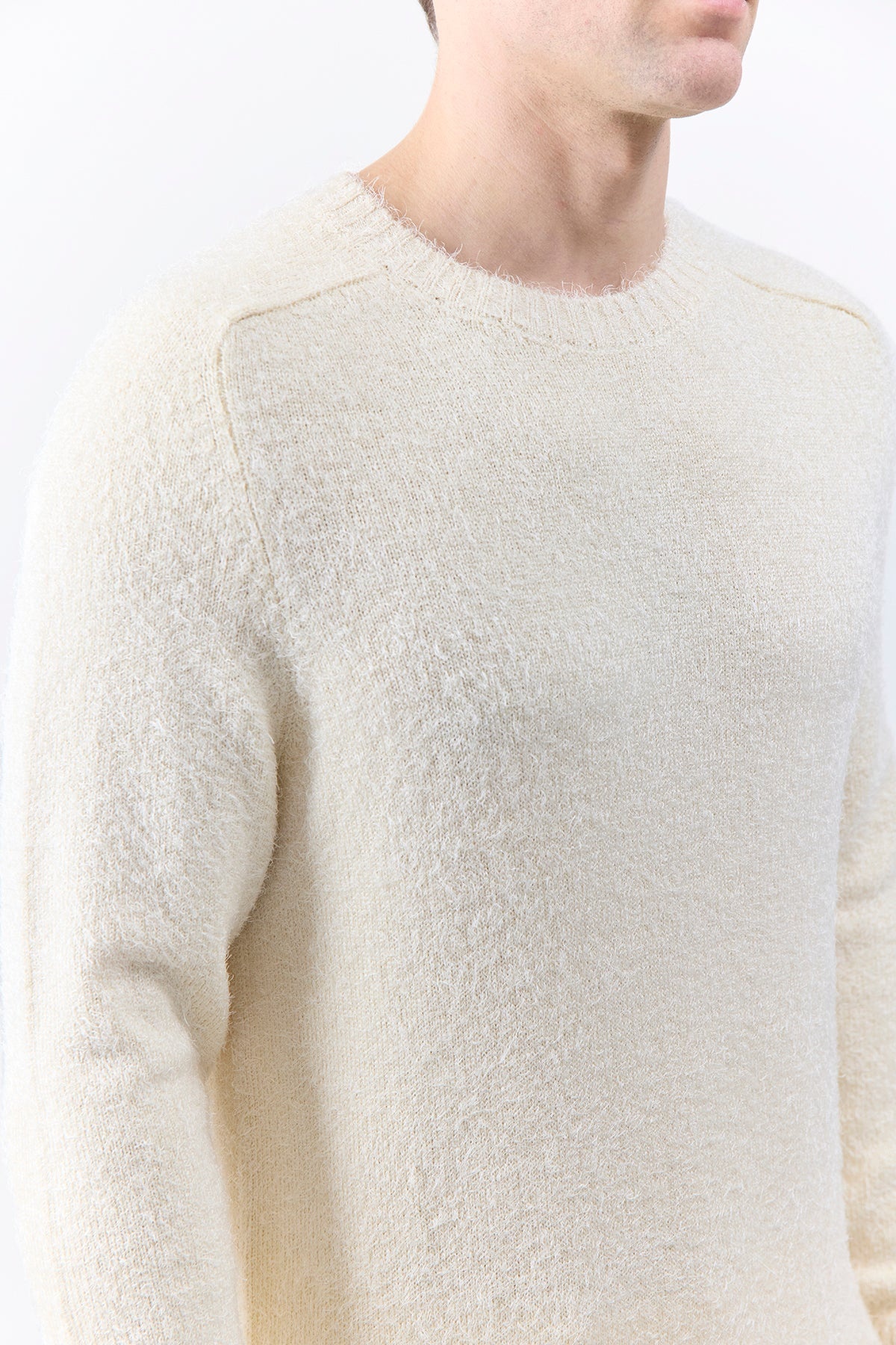 Shorehan Knit Sweater in Ivory Silk Cashmere - 5