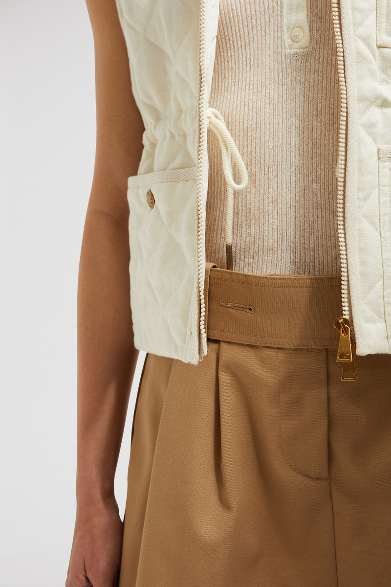 Vigny Diamond-Quilted Padded Linen Vest 6