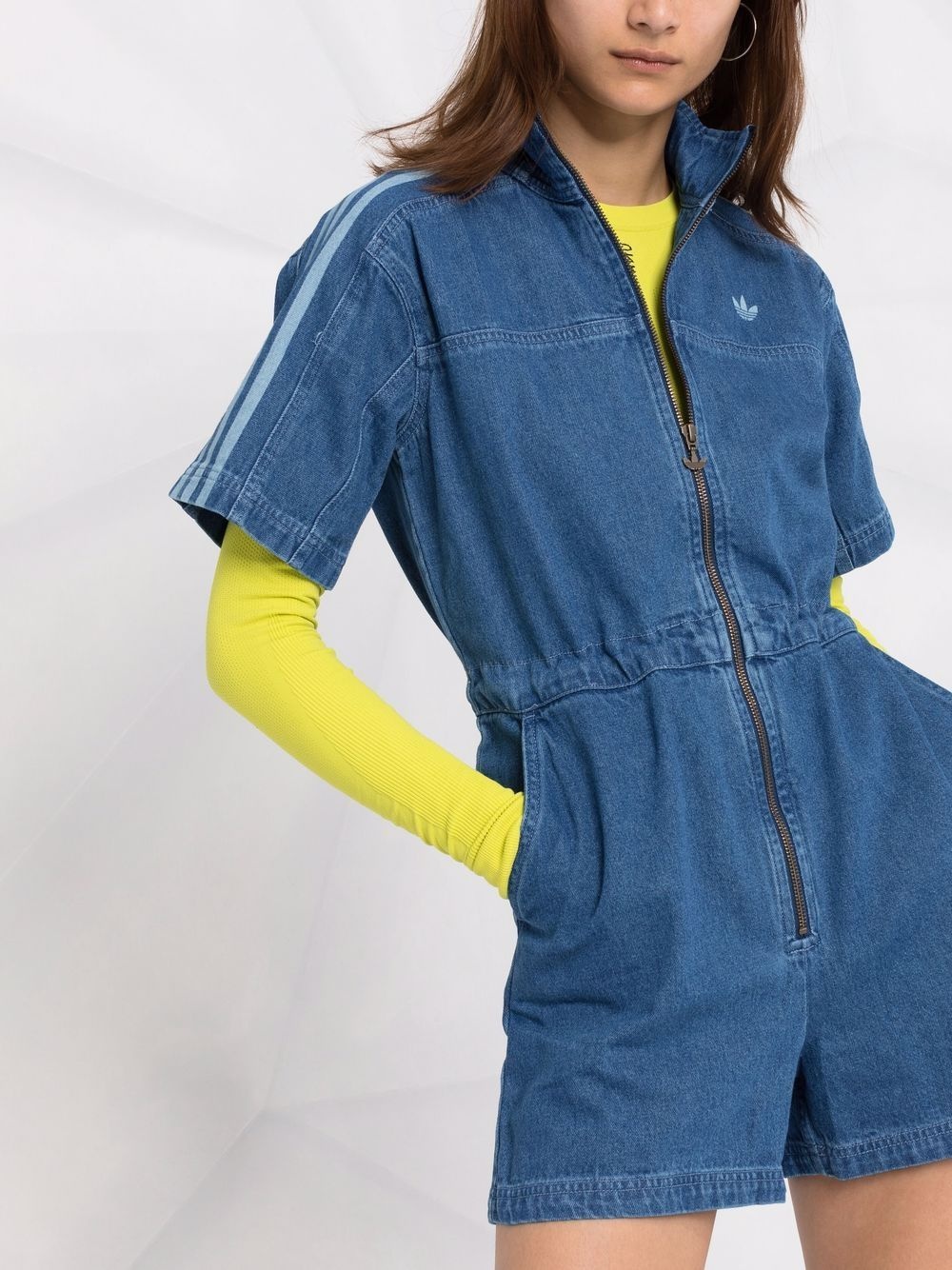 adicolor denim jumpsuit - 5