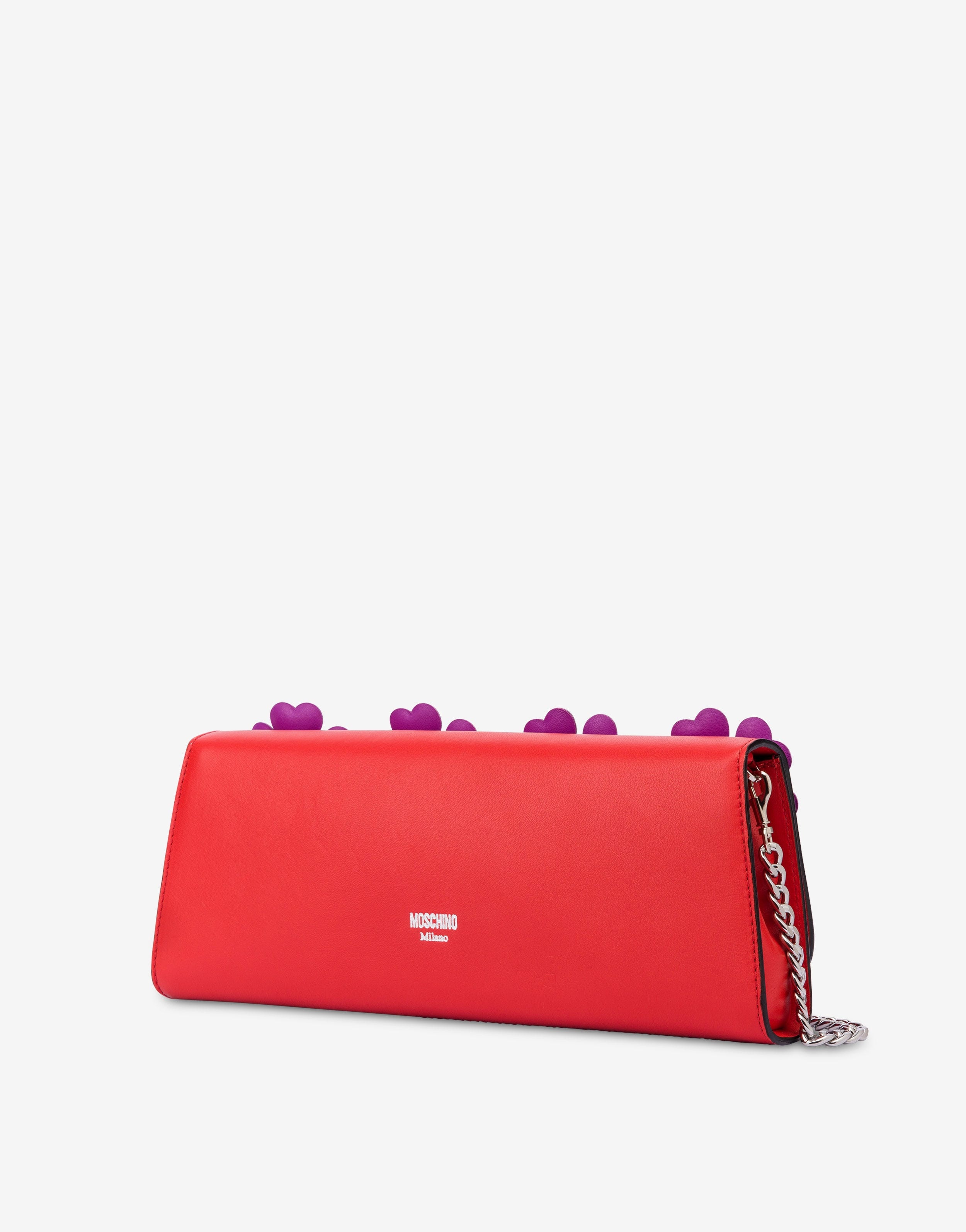 NAPPA LEATHER HEART FLOWERS MAXI-CLUTCH - 2