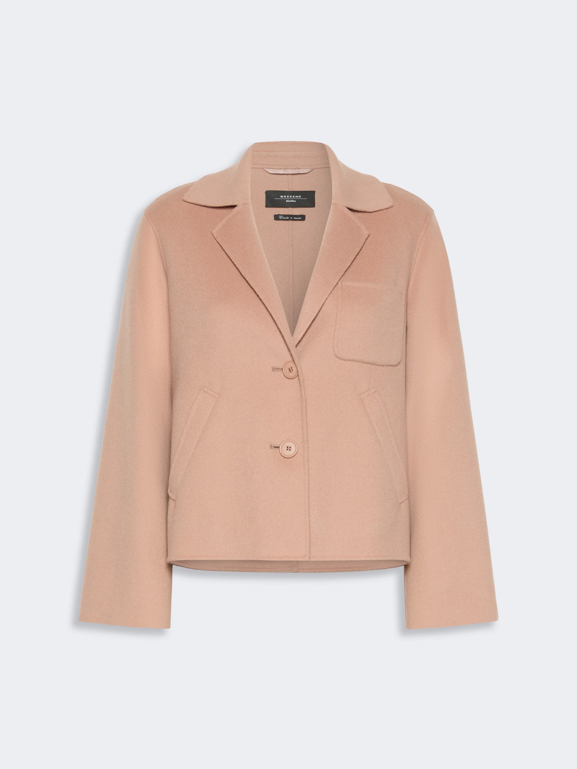 PELOTA Double wool cropped jacket - ANTIQUE ROSE - 1