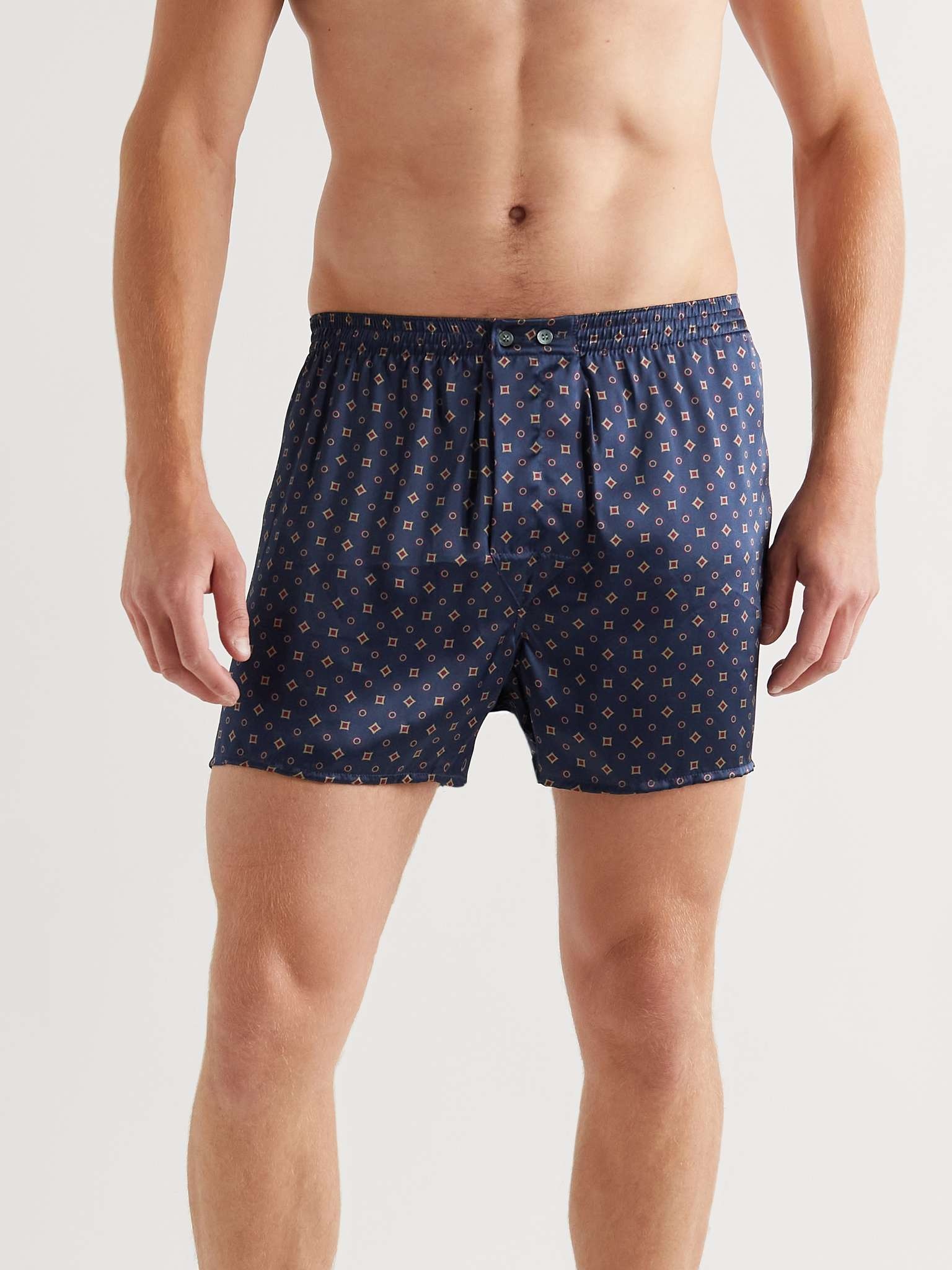 Printed Silk Boxer Shorts - 2