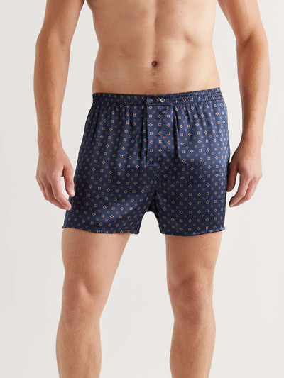 Derek Rose Printed Silk Boxer Shorts outlook