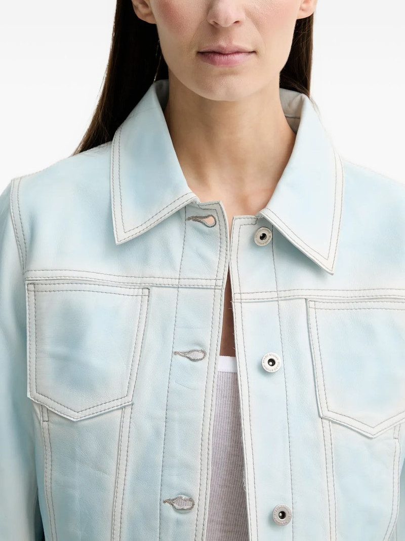 Calliope buttoned leather jacket 4