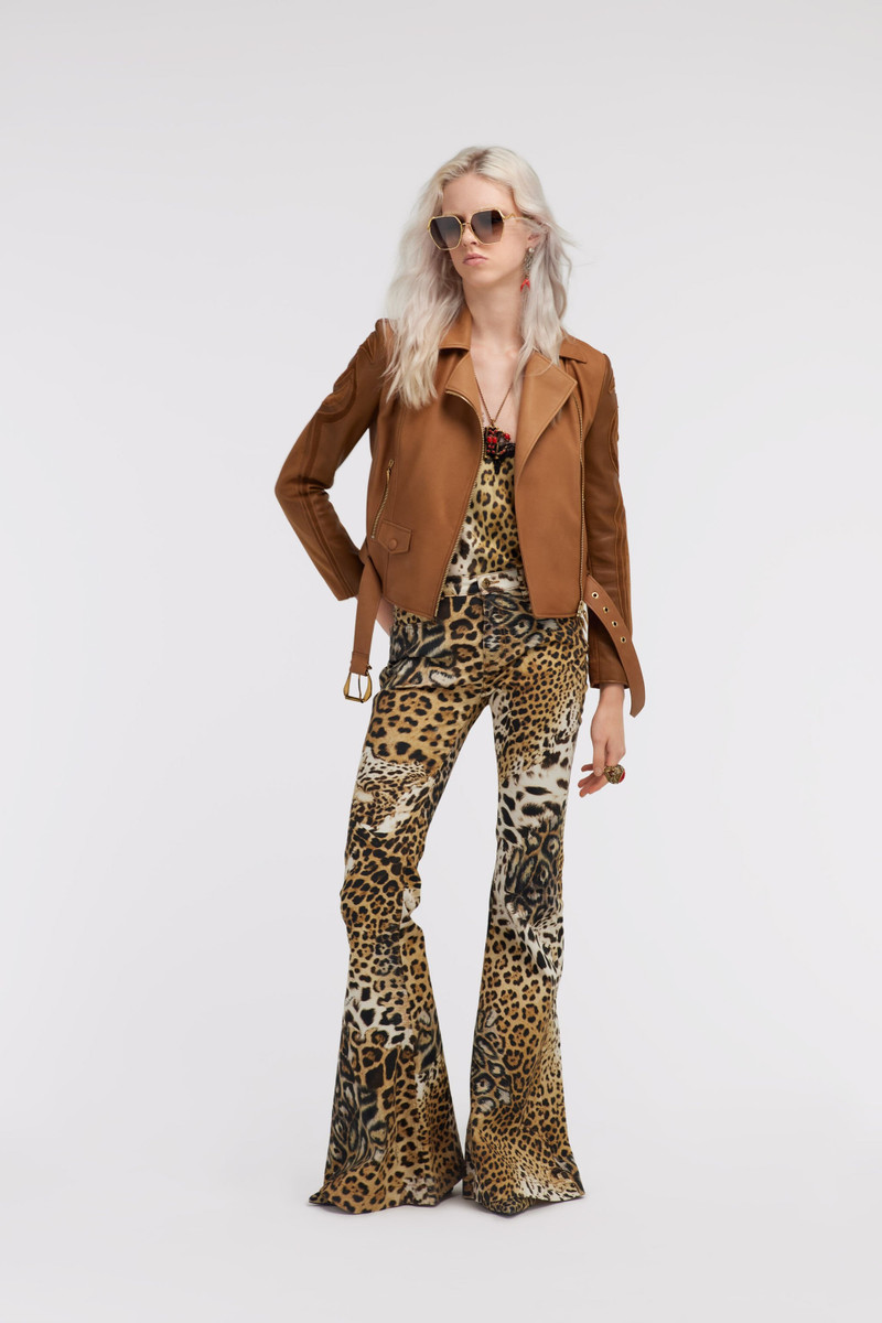 Roberto Cavalli Top with Jaguar Skin print outlook