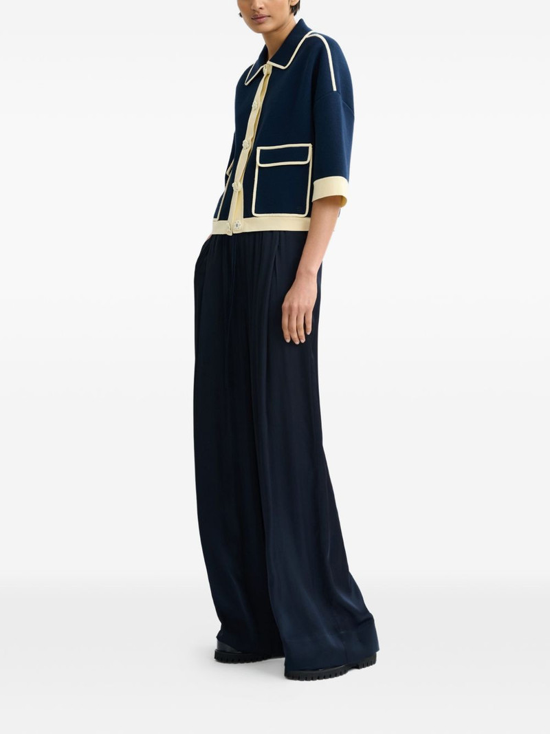 ESSENTIEL ANTWERP contrast-trim cardigan outlook