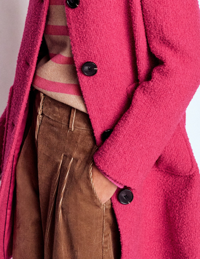 Carlisle Wool Coat-Vibrant Pink 3