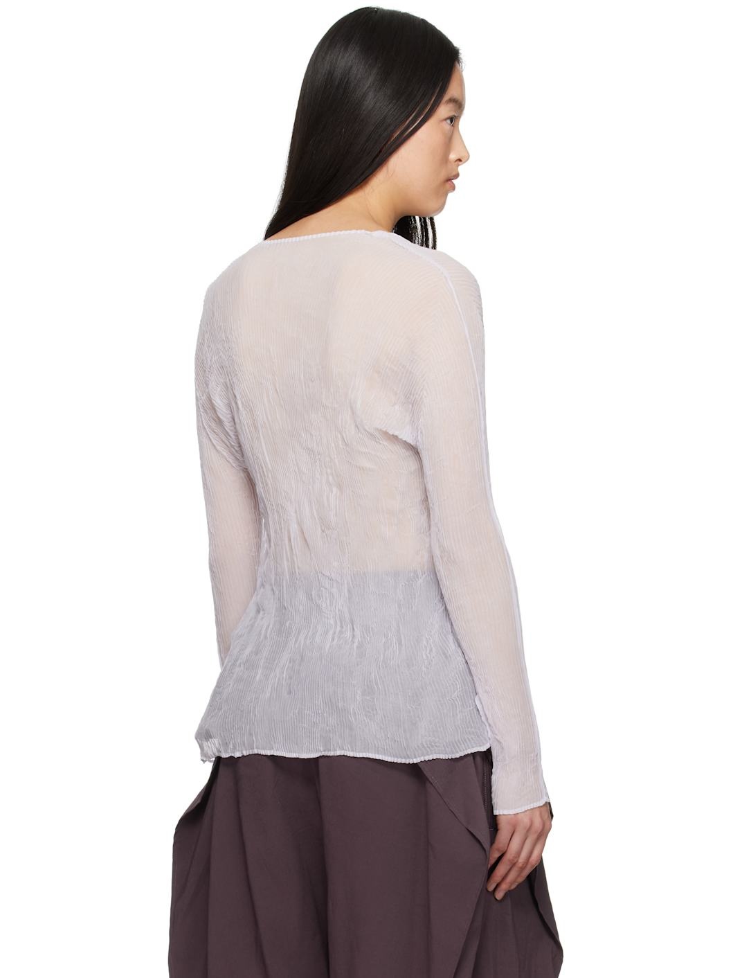Purple January Chiffon Twist 1 Top - 3
