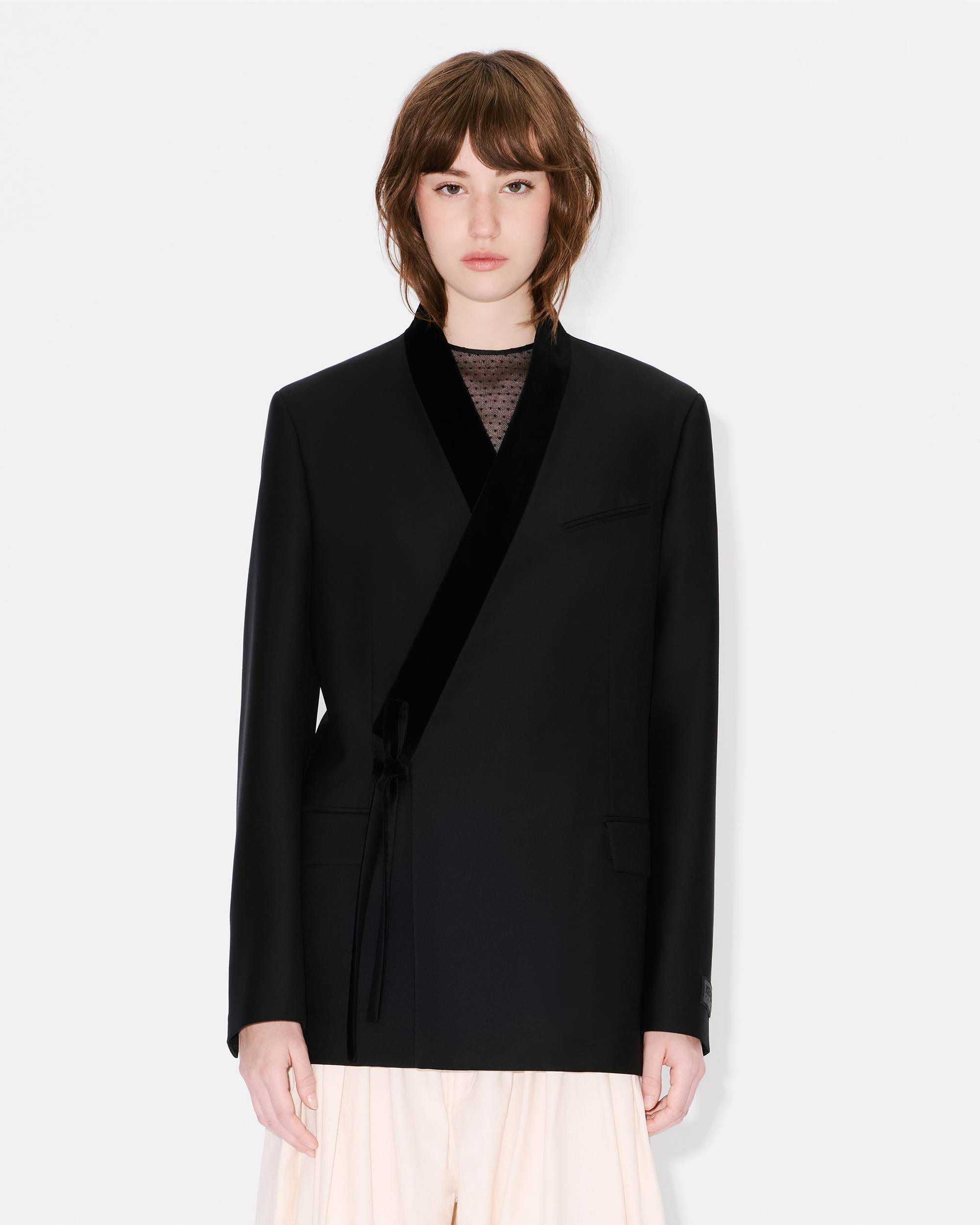 Kimono blazer in virgin wool - 4