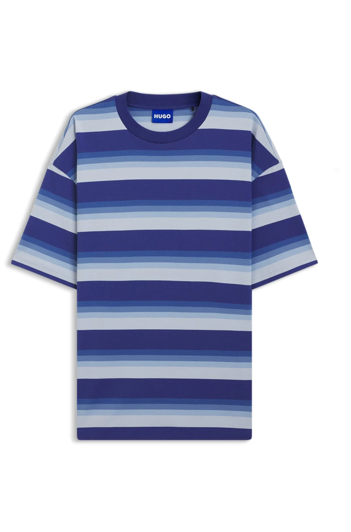 LOOSE-FIT T-SHIRT IN COTTON WITH BLOCK STRIPES - 1