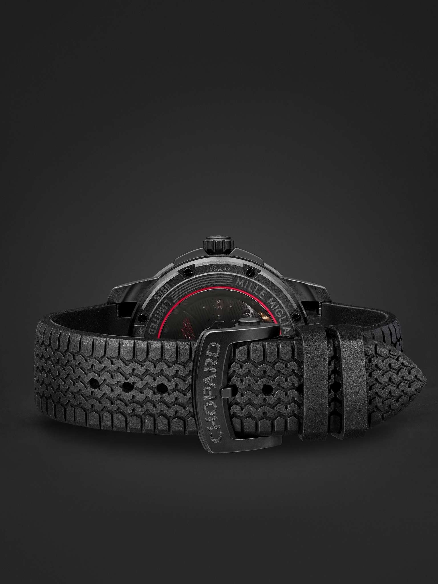 Mille Miglia GTS Speedblack Automatic Speed Limited Edition 43mm DLC-Coated Stainless Steel and Rubb - 3