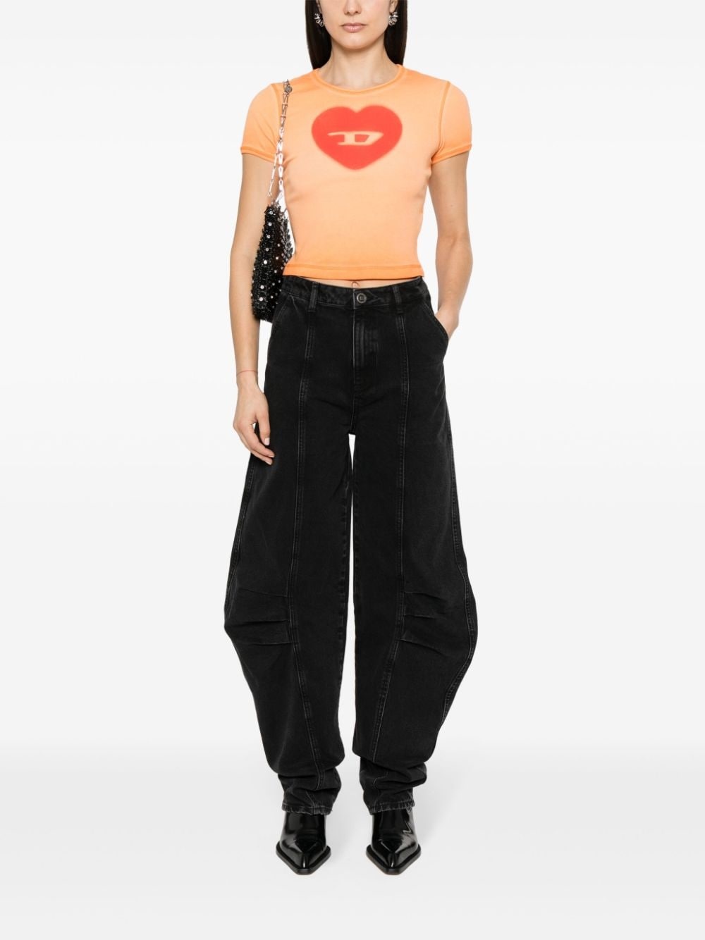 tapered-leg organic cotton jeans - 2