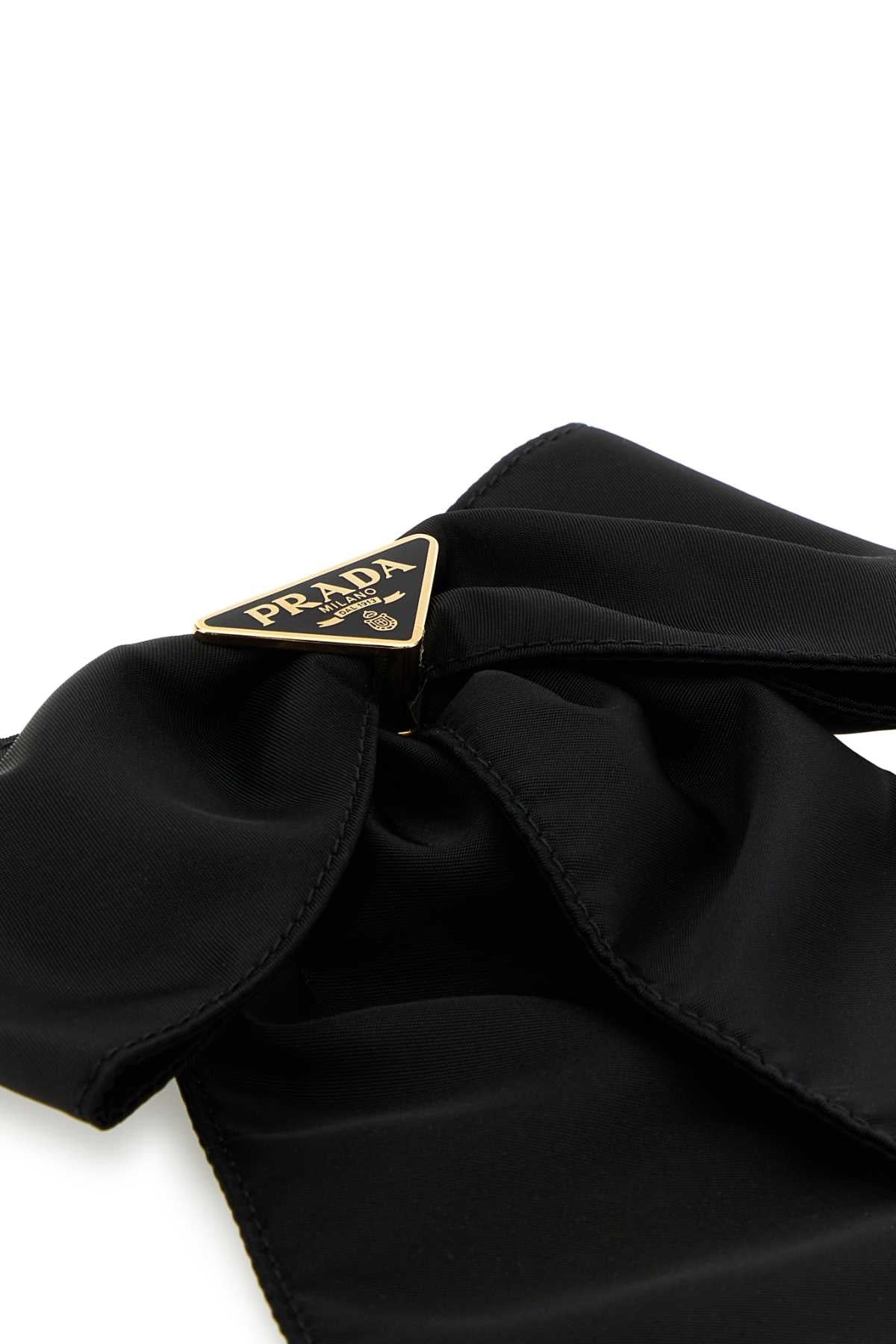 Prada Women Black Nylon Hair Clip - 2