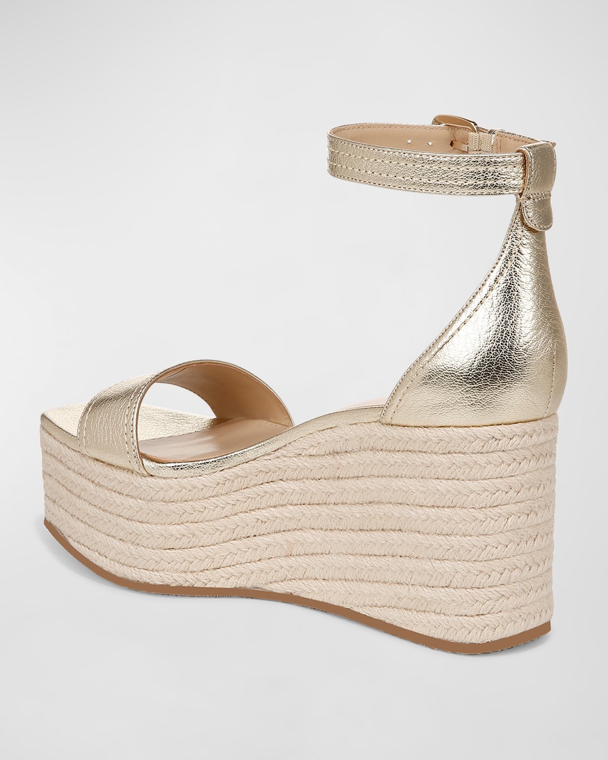 Gianna Metallic Ankle-Strap Platform Espadrilles - 3