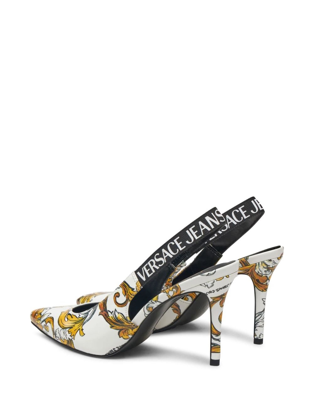 logo-print pumps - 3