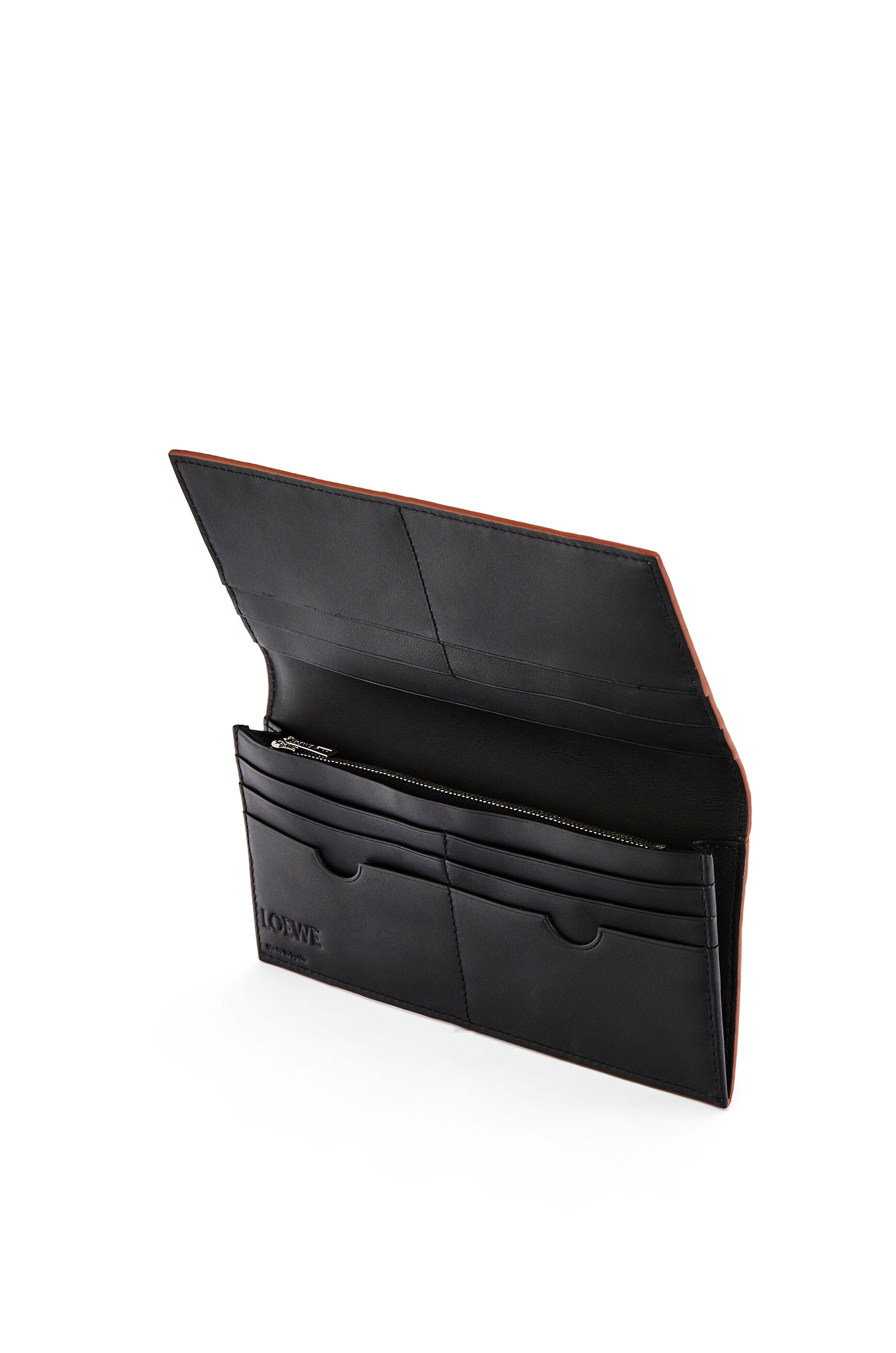 Puzzle stitches long horizontal wallet in smooth calfskin - 3