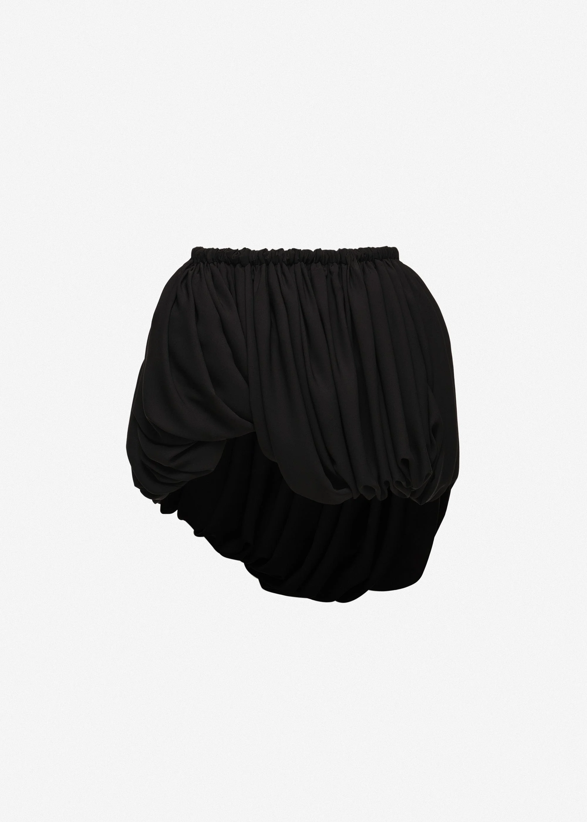 Twisted bubble mini skirt in black - 1