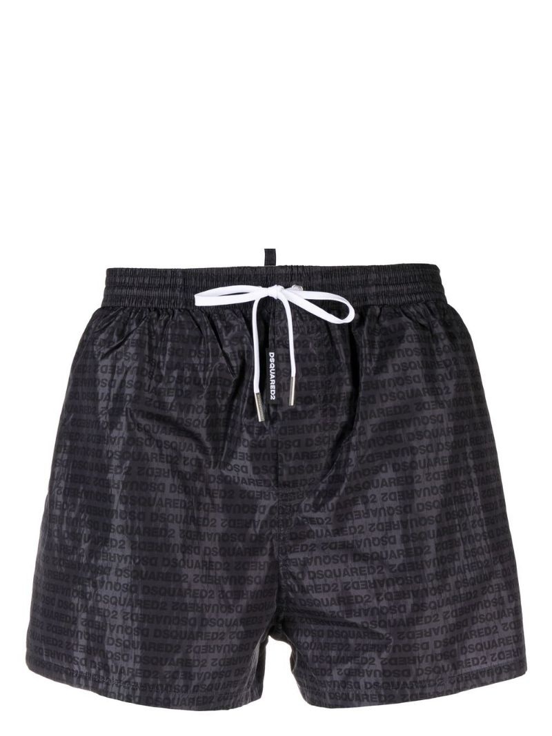 logo print swim shorts - 1