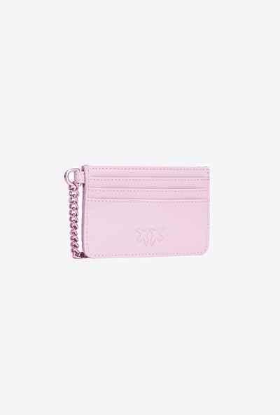 PINKO CHEVRON-PATTERNED CARD HOLDER WITH CHAIN outlook