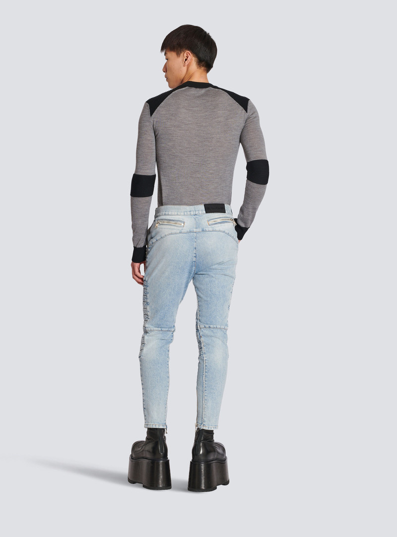 Ribbed cotton slim-fit jeans 4