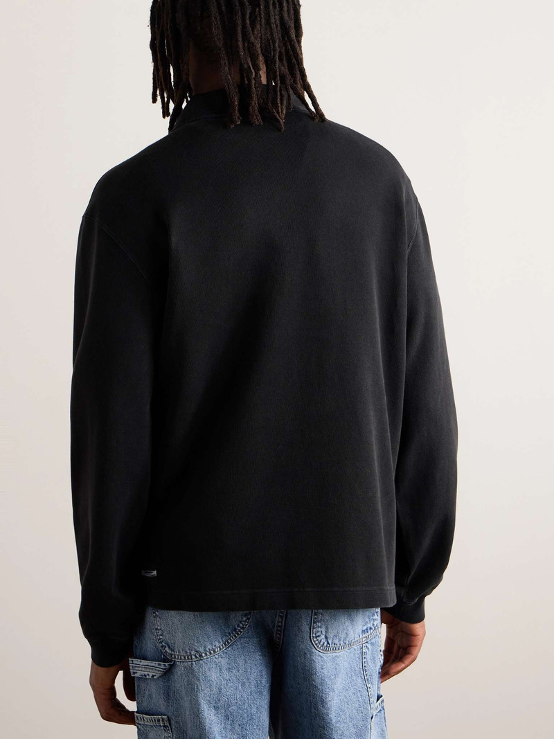 Lad Ribbed Cotton-Jersey Half-Zip Sweatshirt 3