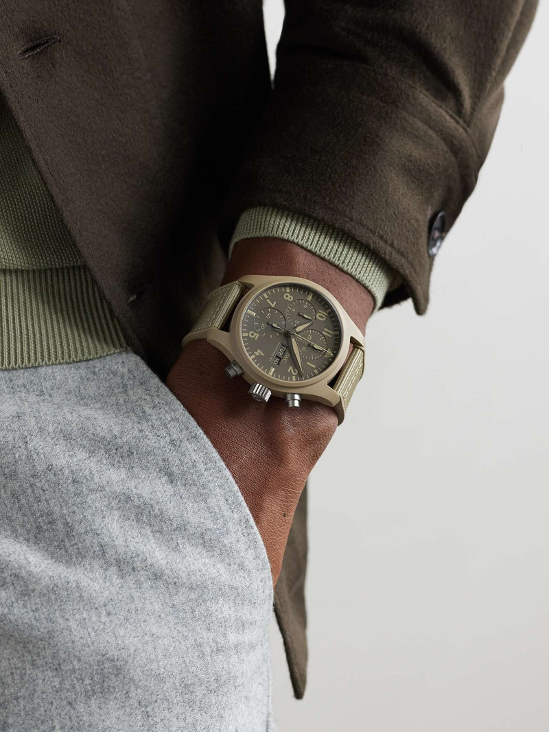 IWC Schaffhausen Pilot's Watch TOP GUN Mojave Desert Automatic Chronograph 41.9mm Stainless Steel, Rubber and Grosgra outlook