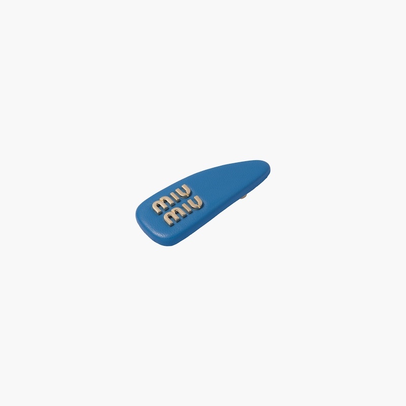 Nappa leather hair clip - 5