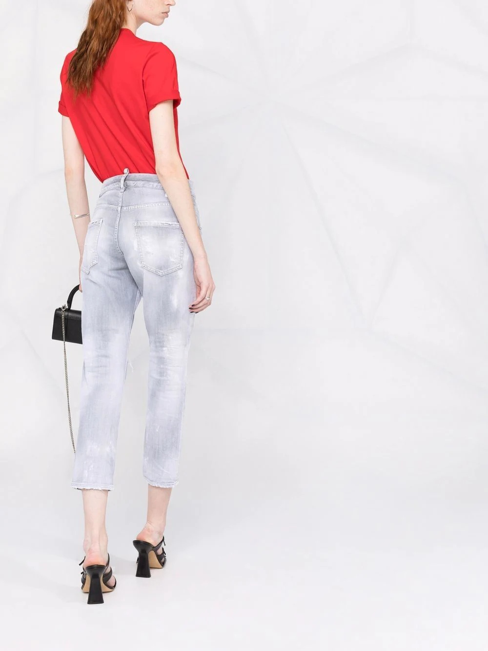 high rise cropped jeans - 6