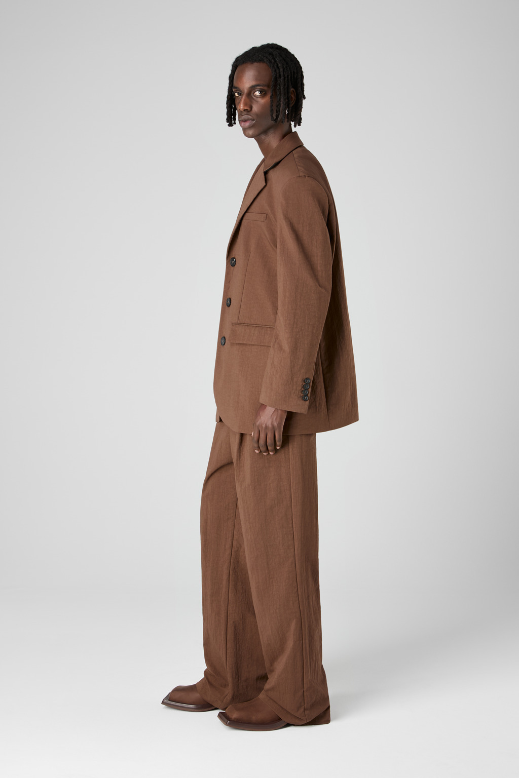 Brown ECONYL® Suit Blazer - 4