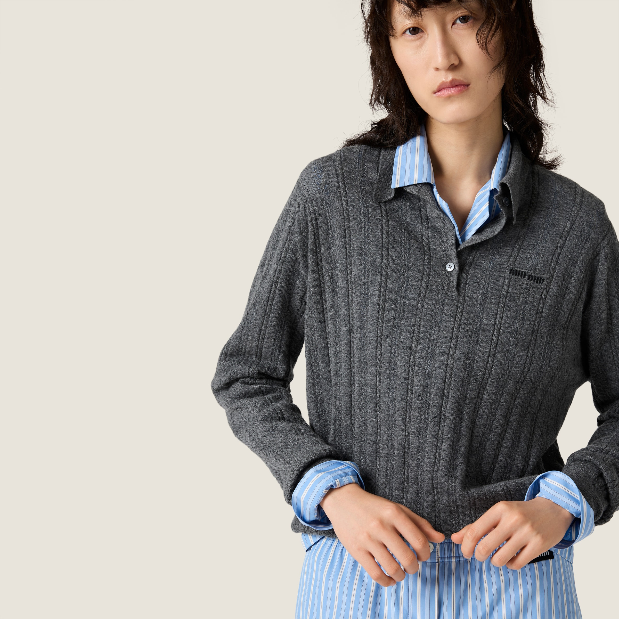 Cashmere polo sweater - 5