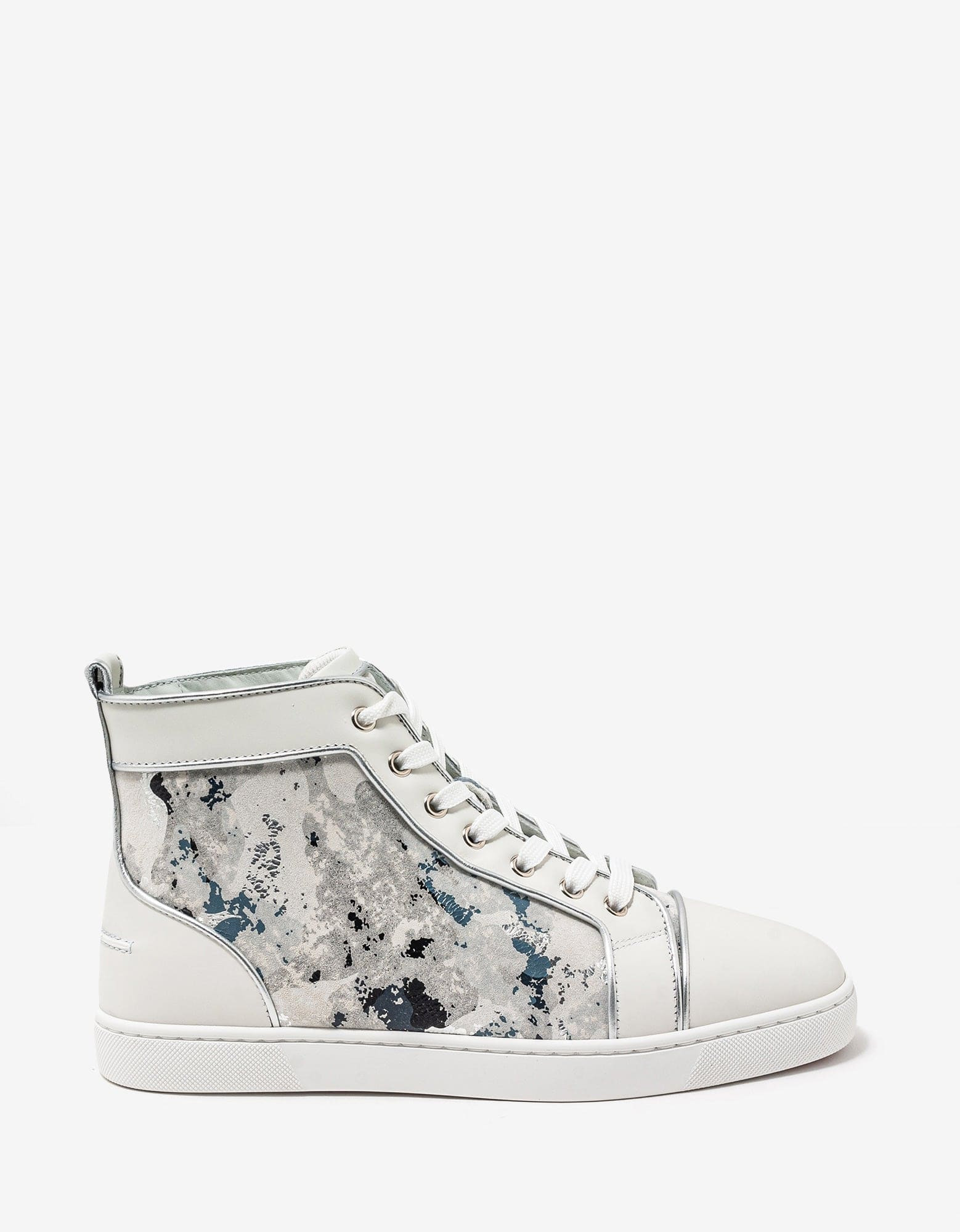 Christian Louboutin Louis Orlato Flat Gravity White High Top Trainers - 2