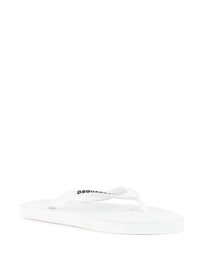 DSQUARED2 logo printed flip flops outlook