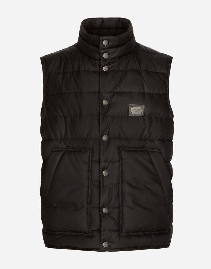 Nylon vest with branded tag - 1