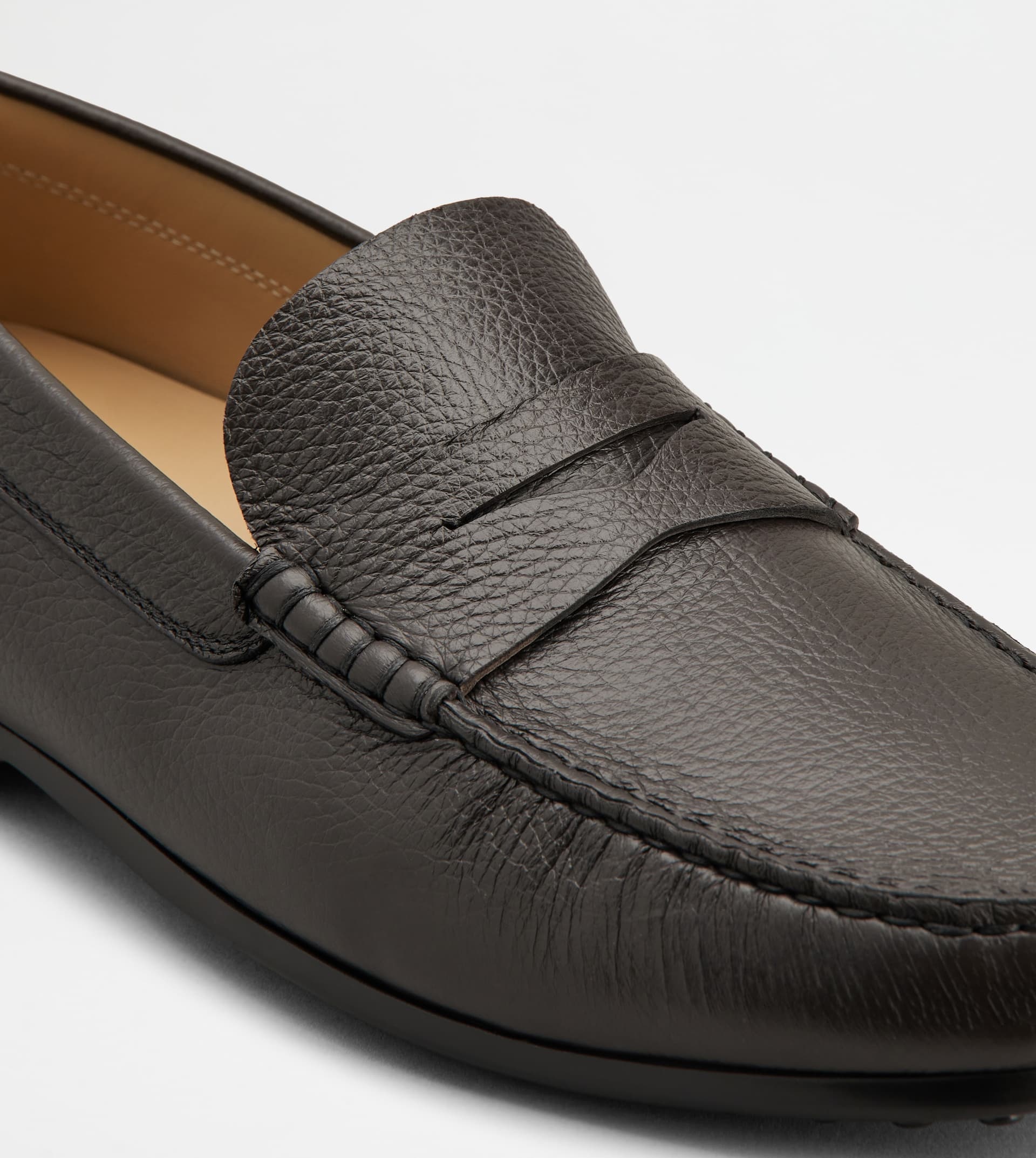 LOAFERS IN LEATHER - BROWN - 5