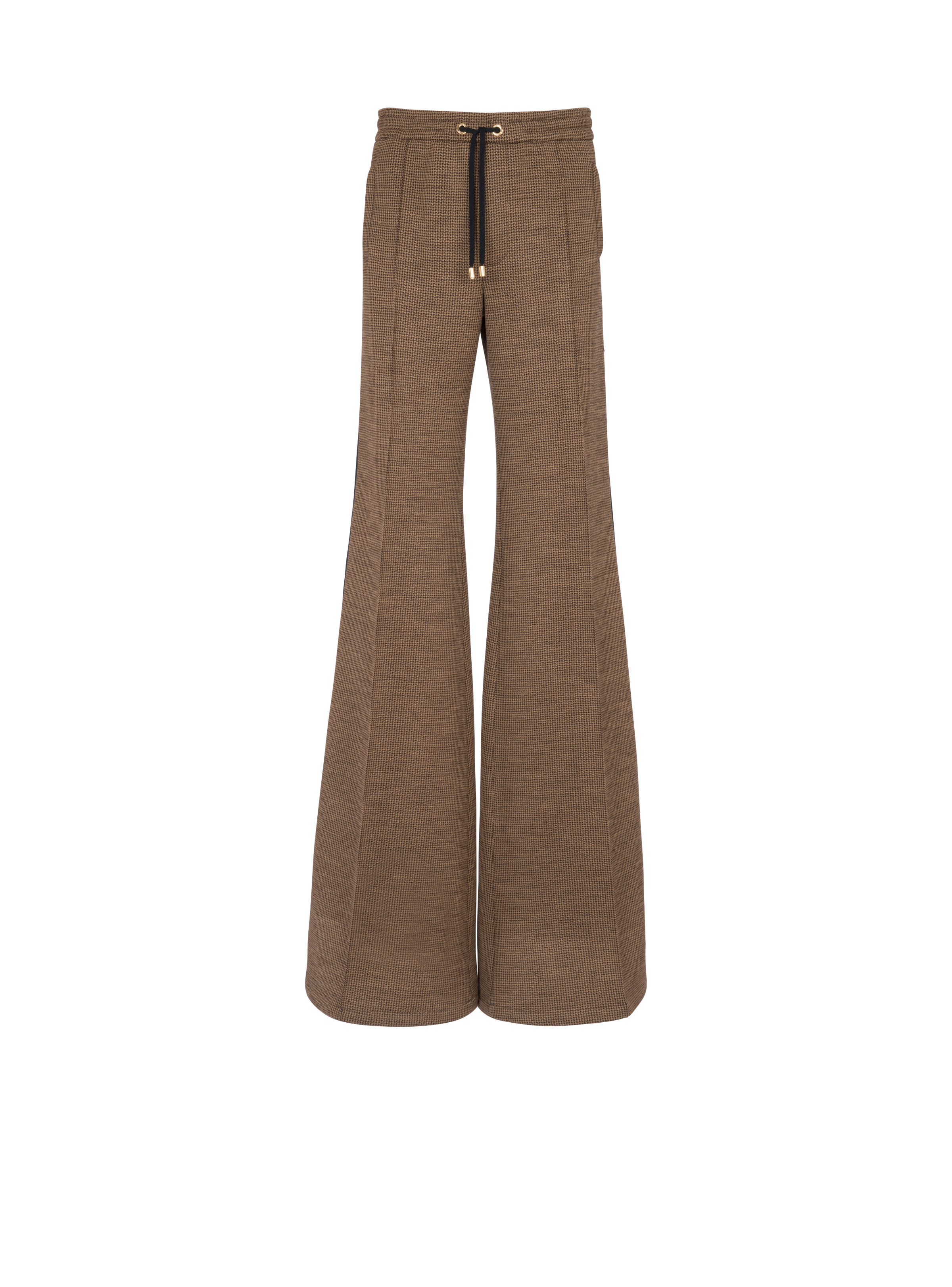 Casual houndstooth jacquard trousers - 1