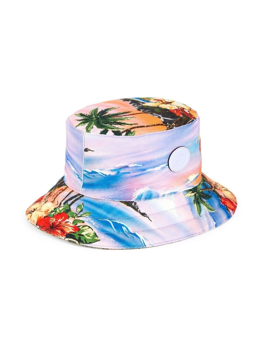 GG canvas and island print reversible bucket hat - 3