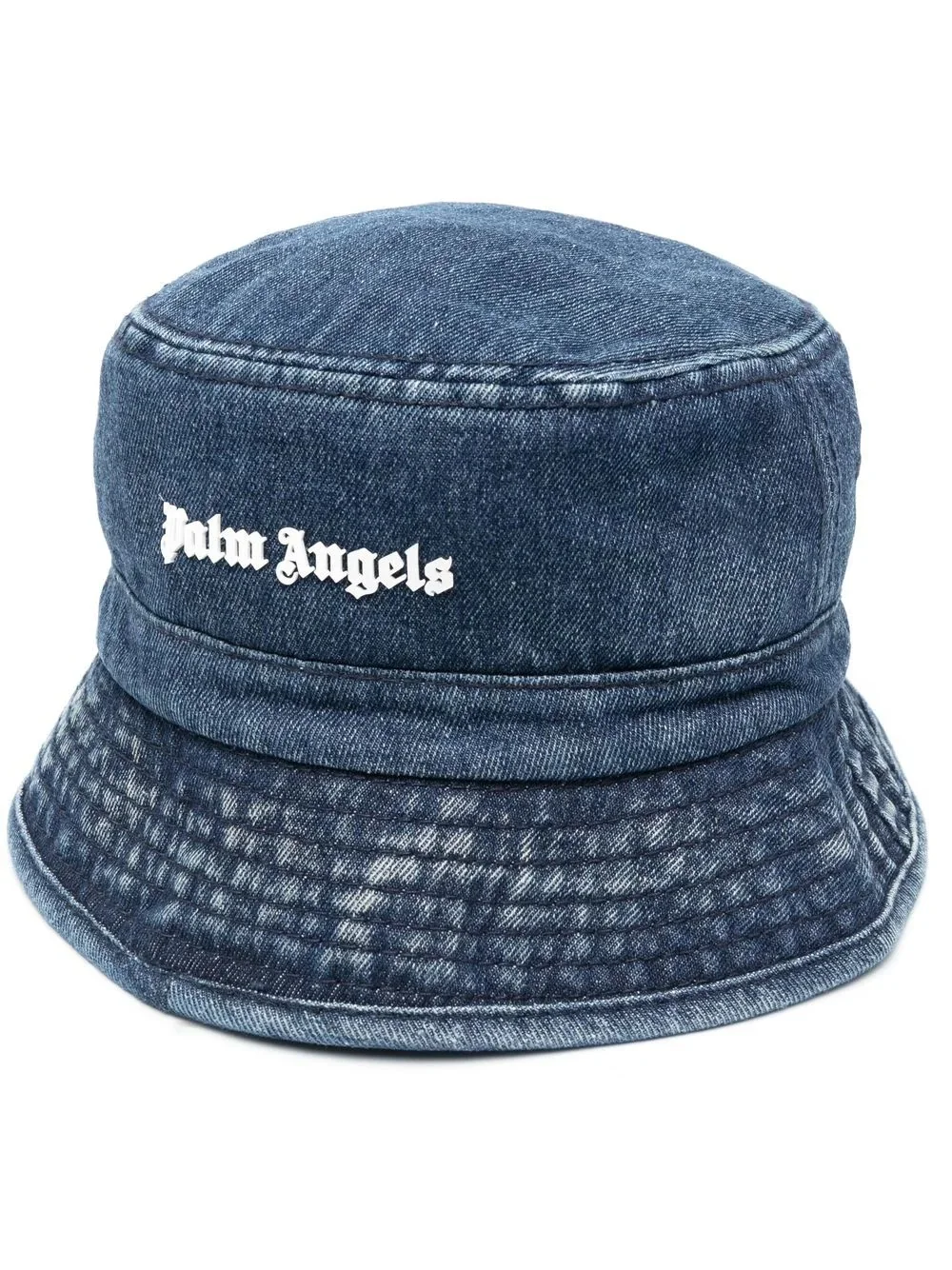 logo-appliqué denim bucket hat - 1