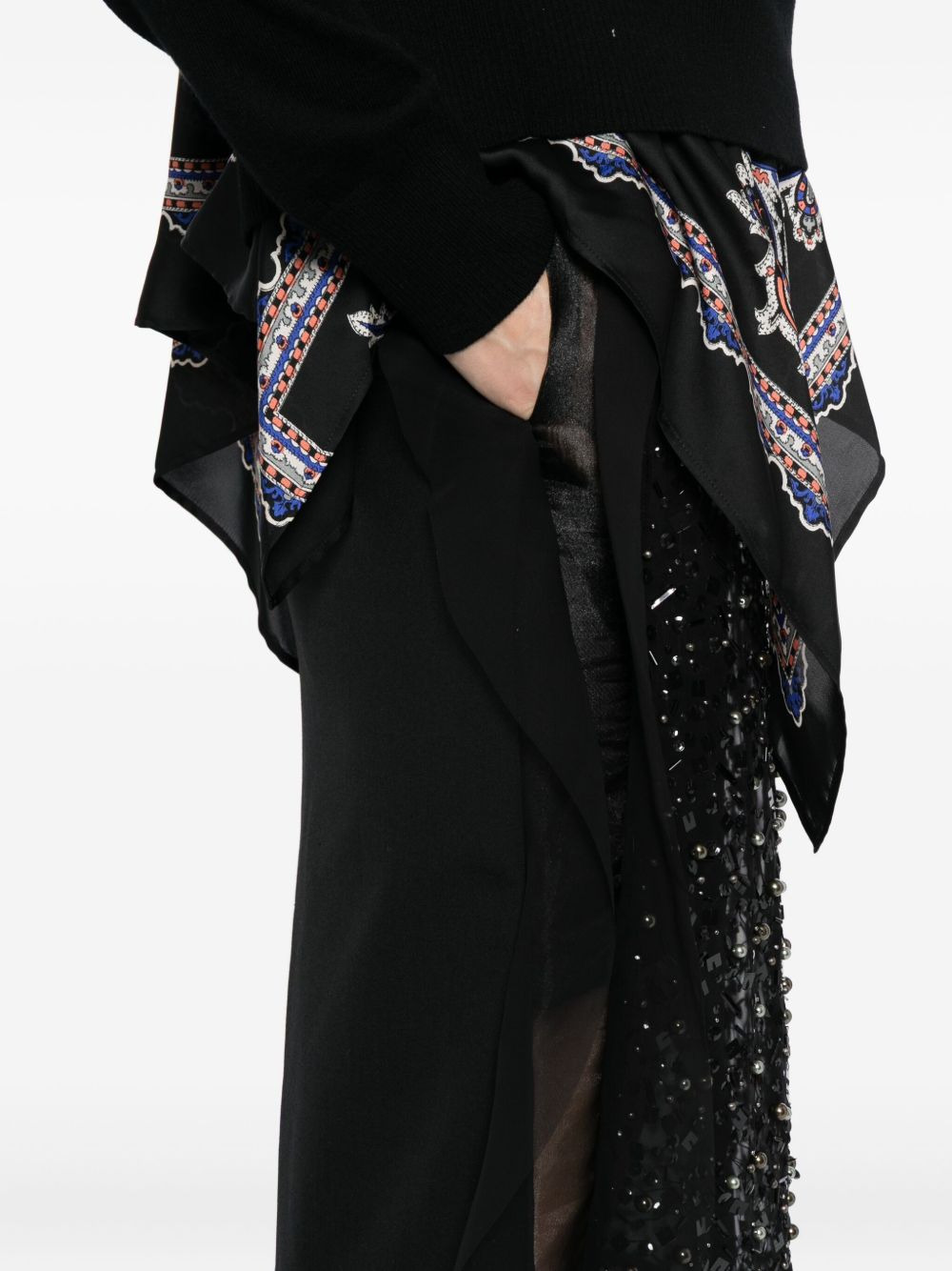 sequin-embellished skirt - 5
