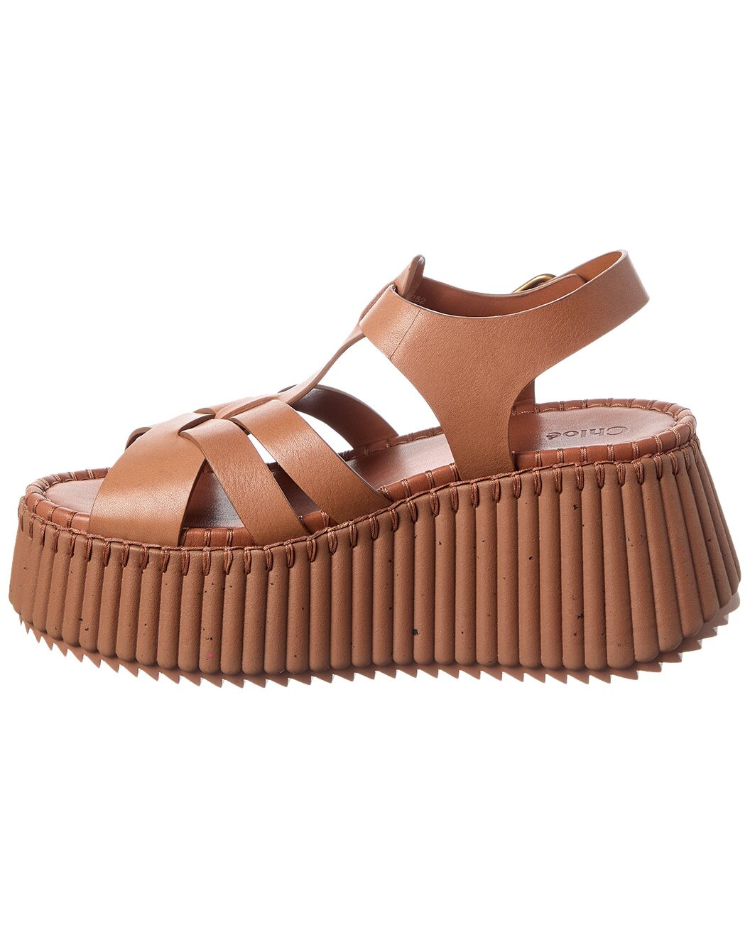 Chloé Nama Leather Wedge Sandal - 2