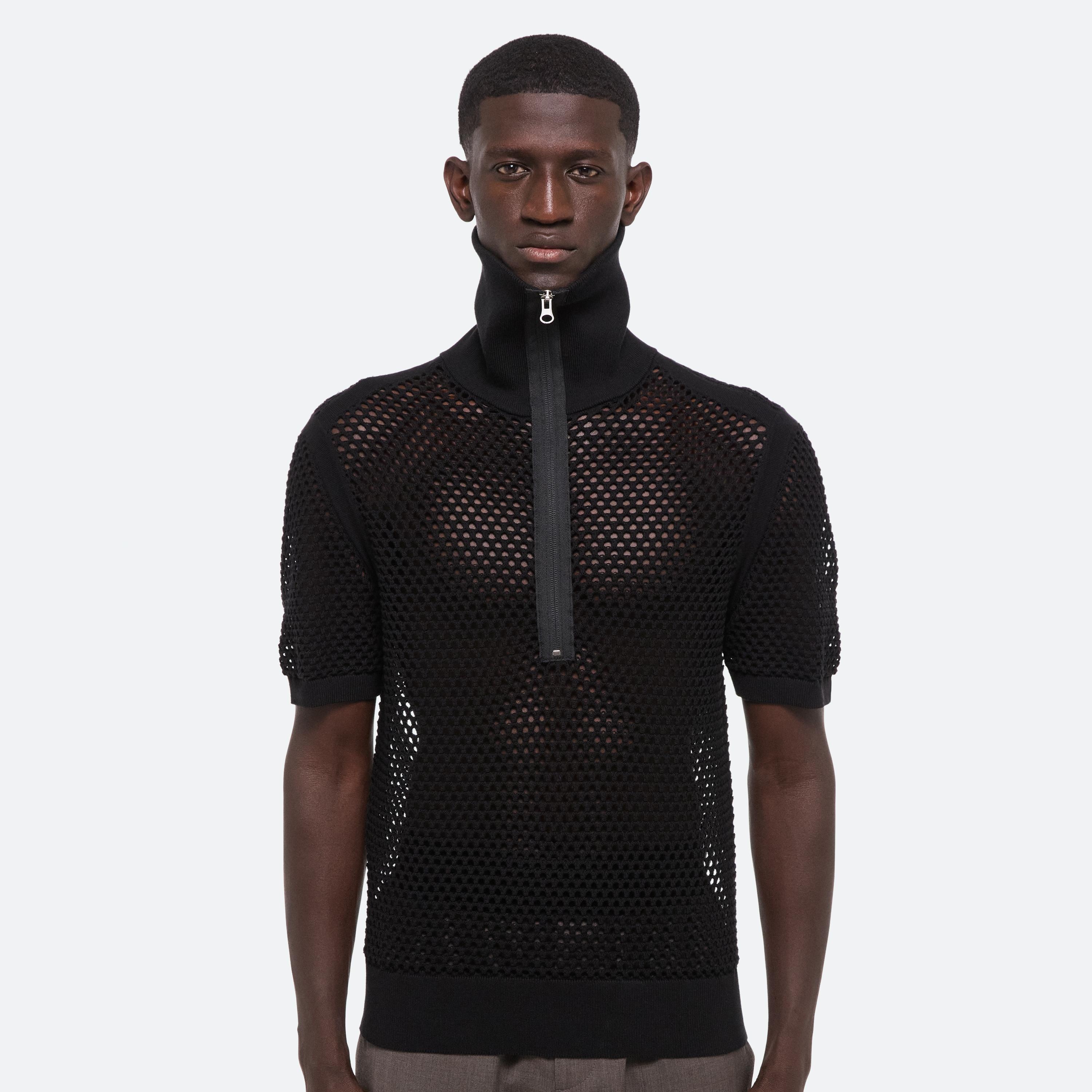 QUARTER-ZIP MESH SHIRT - 6